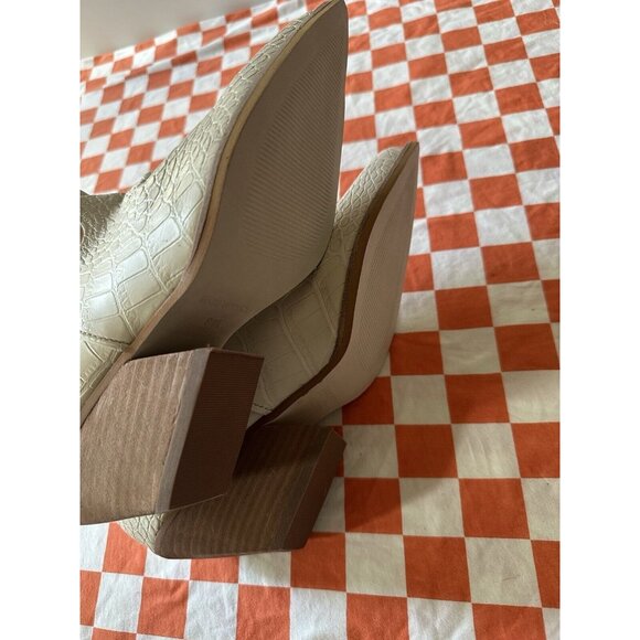 Steve Madden Wynter Boot Bone Multi Croc Leather Western - Picture 6 of 6